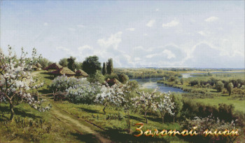 Схема вышивки по картине 3162 Яблони в цвету